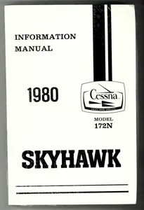 New Surplus 1980 Cessna 172N Skyhawk Aircraft Information Manual, p/n D1172-13
